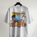 Woochi Naruto Uzumaki Men Tshirt, 100% Cotton Oversized Graphic Printed Tshirt